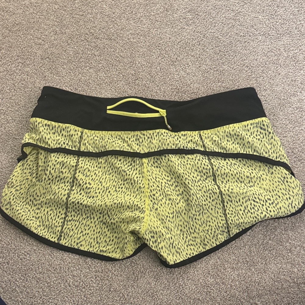 Lululemon Athletica Black and Yellow Athletic Shorts